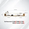 52'' High Gloss Wall Mounted TV Cabinet, Floating TV Shelves，Modern Entertainment Media Console Center Large Storage TV Bench 4