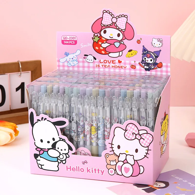 

48 шт/лот Sanrio Creative Press Gel Pen милый 0,5 мм черные чернила подписи ручки рекламные школьные принадлежности офиса