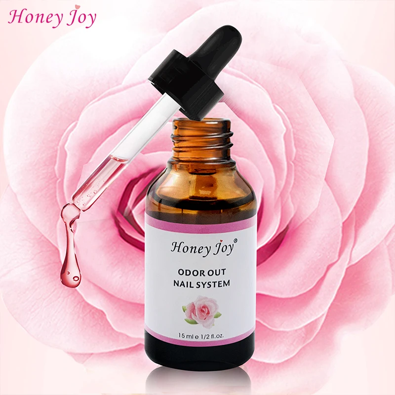 Nail Art Acrylic Liquid ODOR OUT Odor Removal Rose Fragrance Odorizer with Brush Design