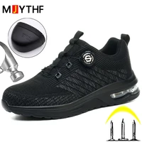 Fashion Security Shoes Anti smashing anti puncture Work Shoes Safety Steel toe shoes Men breathable comfort Protection Shoes