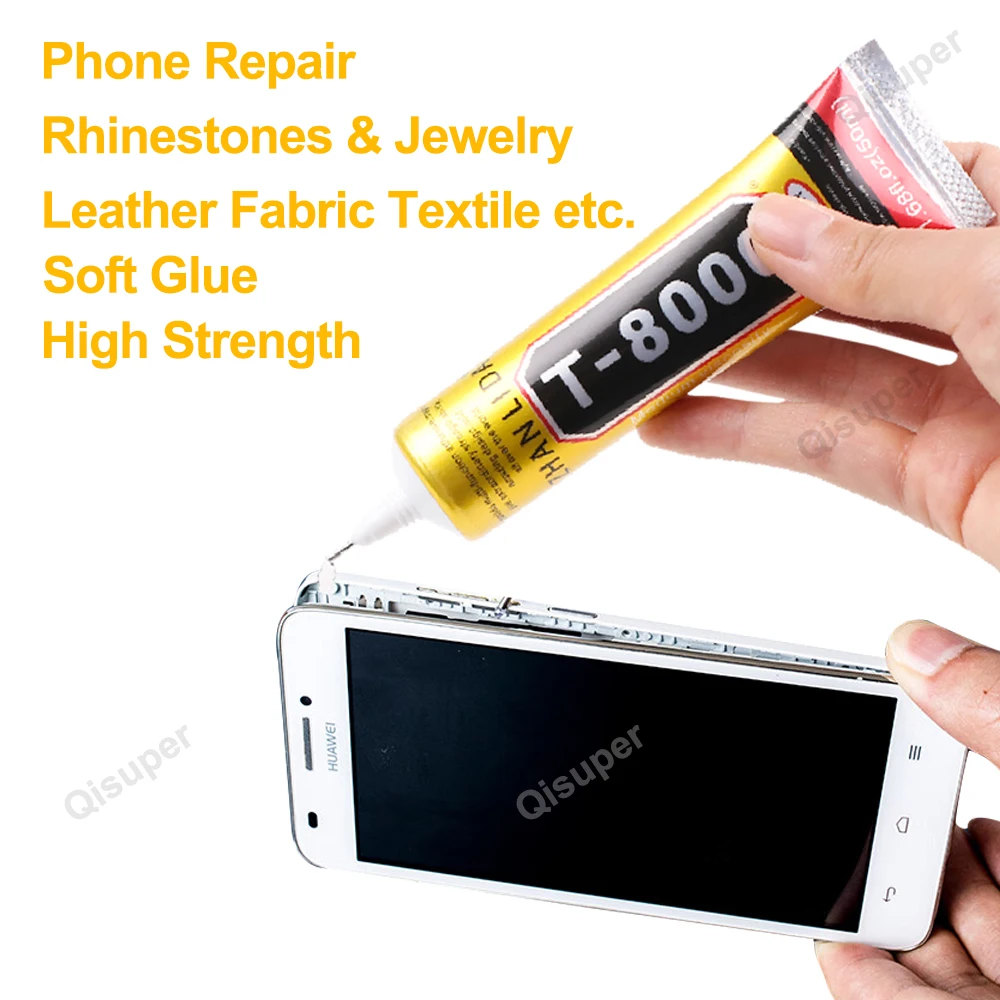 Waterproof Transparent T8000 Bead Glue for Jewelry Making Mobile Screen Phone Rhinestones Fabric Textile Super Adhesive Zhanlida 4