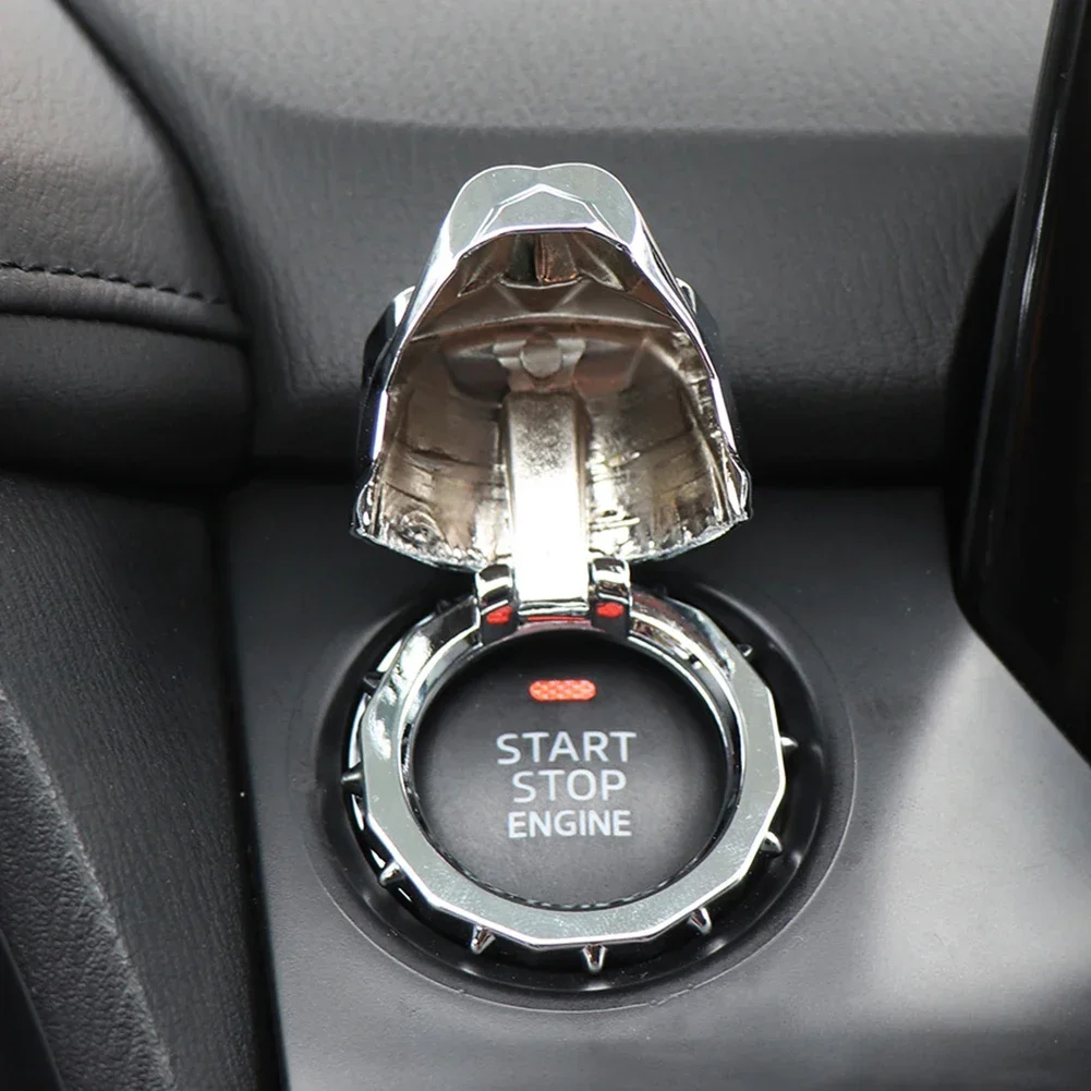 Bulldog Design Car Ignition Push Button Cover 1pc One-Key Start/Stop Stylish Switch for Interior Decoration