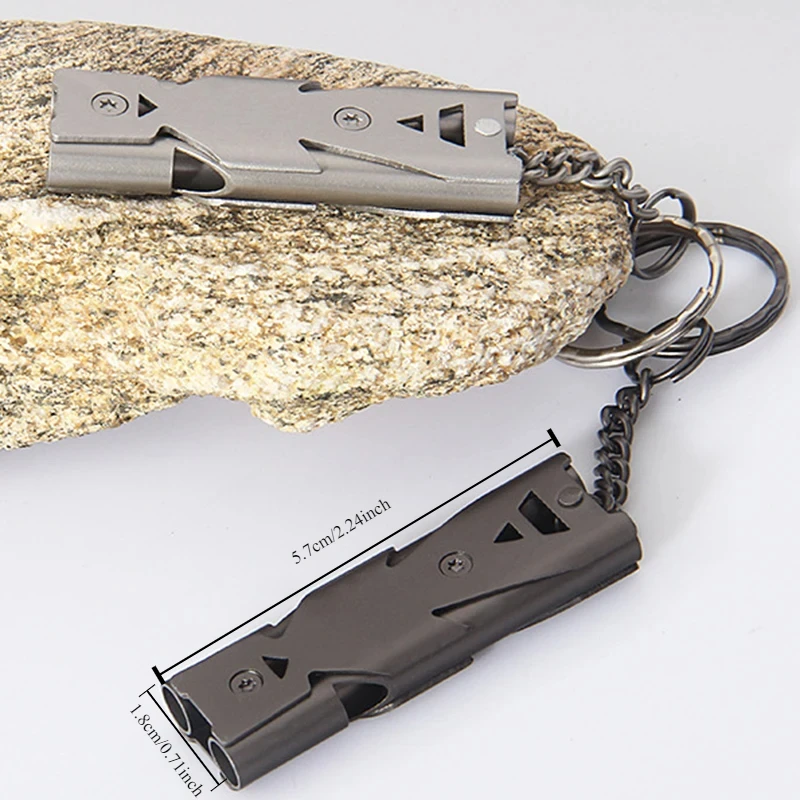 Portable Whistle 180 Db Double Tube Lifesaving Emergency SOS Safety Survival Tool Kit Outdoor Camping Equipment Referee Whistle 5