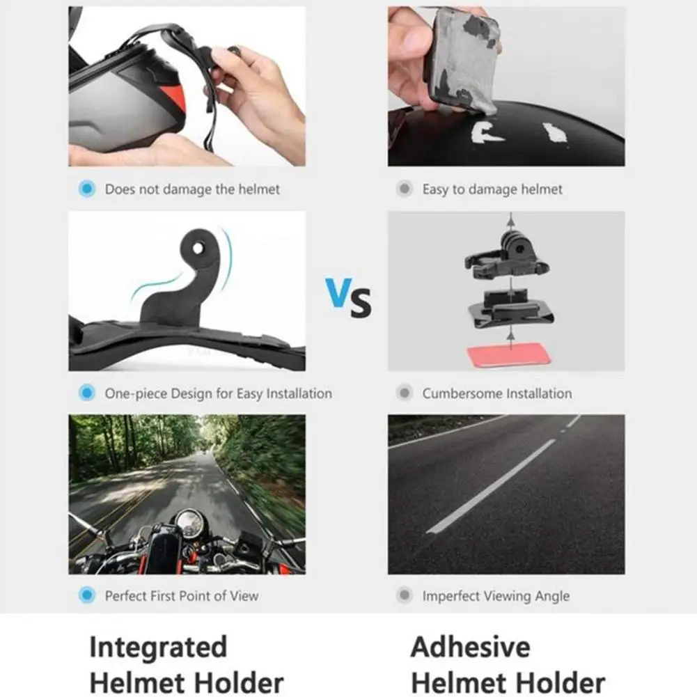 오토바이 헬멧 스트랩 마운트 카메라 턱 스탠드, GoPro Hero 11 10 9 8 7 용, 블랙 Insta360 One R 헬멧 거치대, 휴대폰 C1 P4P4