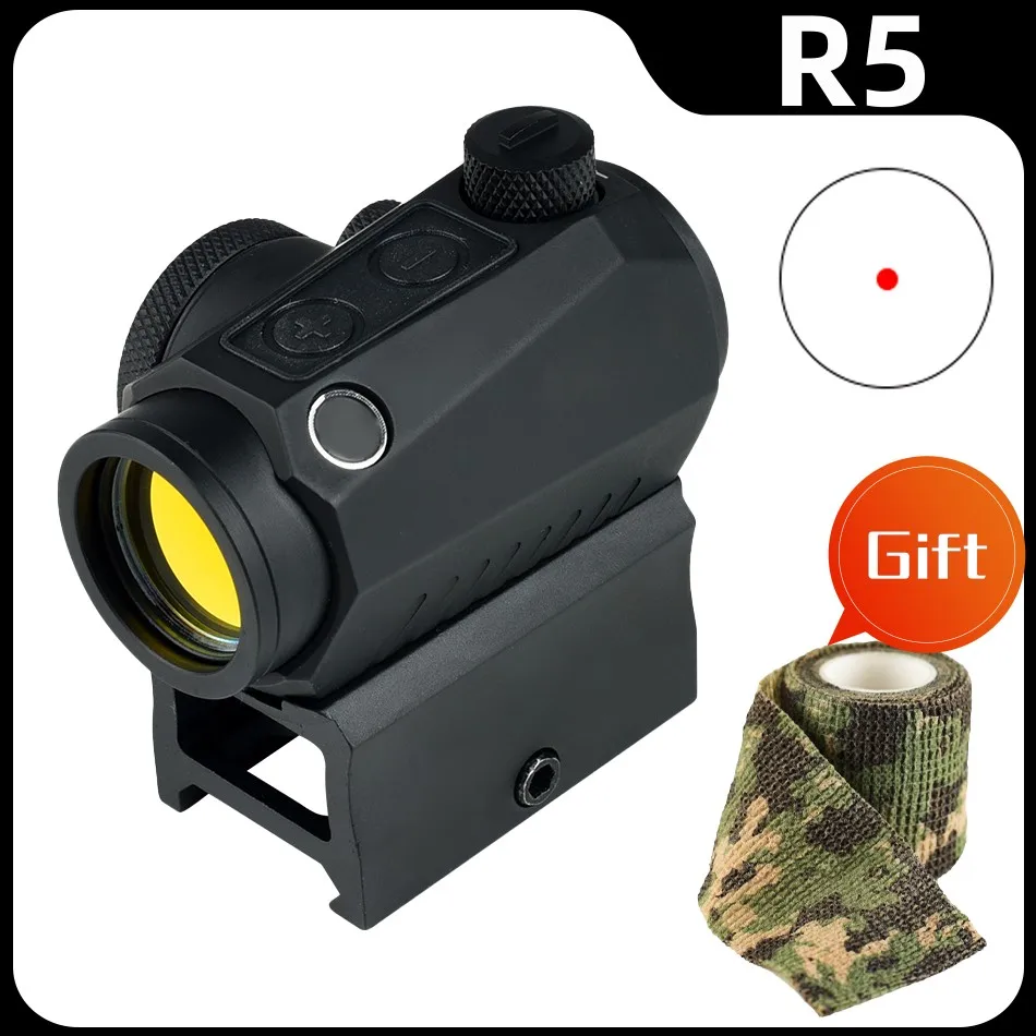 

R5 Tactical 2MOA Red Dot Sights Airsoft Gun Rifle Red Dot Sight Reflex Hunting Scope Optics Riflescope Viewfinder Accessory