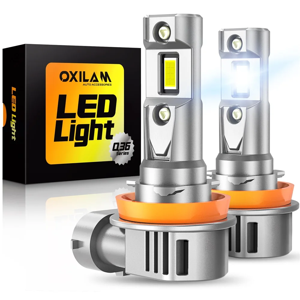

OXILAM H8 светодиодный Canbus H11 9012 HIR2 9005 9006 Лампа для фар высокой мощности 6500 к белый HB3 HB4 H9 H16JP CSP светодиодный налобный фонарь