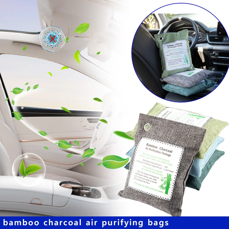 Bamboo Charcoal Air Purifying Bags Odor Absorbe Formaldehyde and Odor Removal Activated Charcoal Air Purifier Carbon for Car