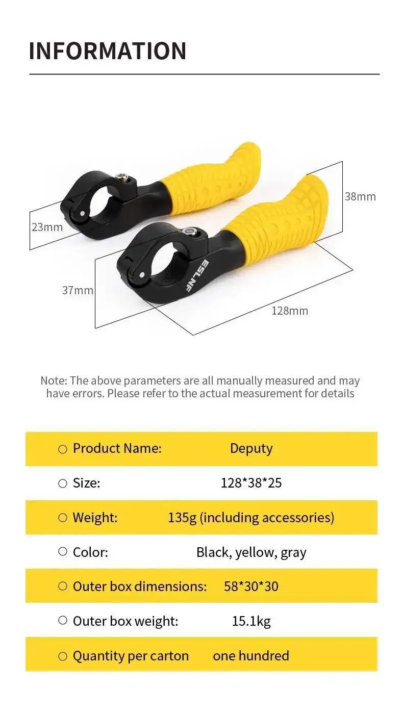 ESLNF 22mm Ergonomische MTB Mountainbike Lenkerenden Nylon Mini-Daumengriffe Innenlenkerabdeckung Fahrradteile – Detail 2