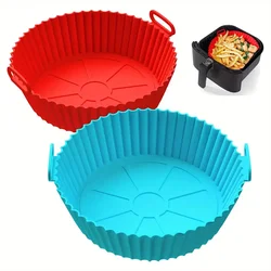 Reusable Non - Stick Silicone Air Fryer Liner - BPA - Free Cooking Accessory (2pack)