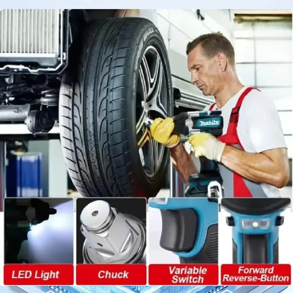 Electric Wrench Makita DTW700 18V brushless electric wrench Cordless drill screwdriver High torque electric tool Torque wrench rechargeable