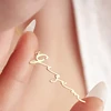 Collier en acier inoxydable avec nom personnalisé pour femme, tour de cou vertical personnalisé, cadeau d'anniversaire pour couple, fête de Léon