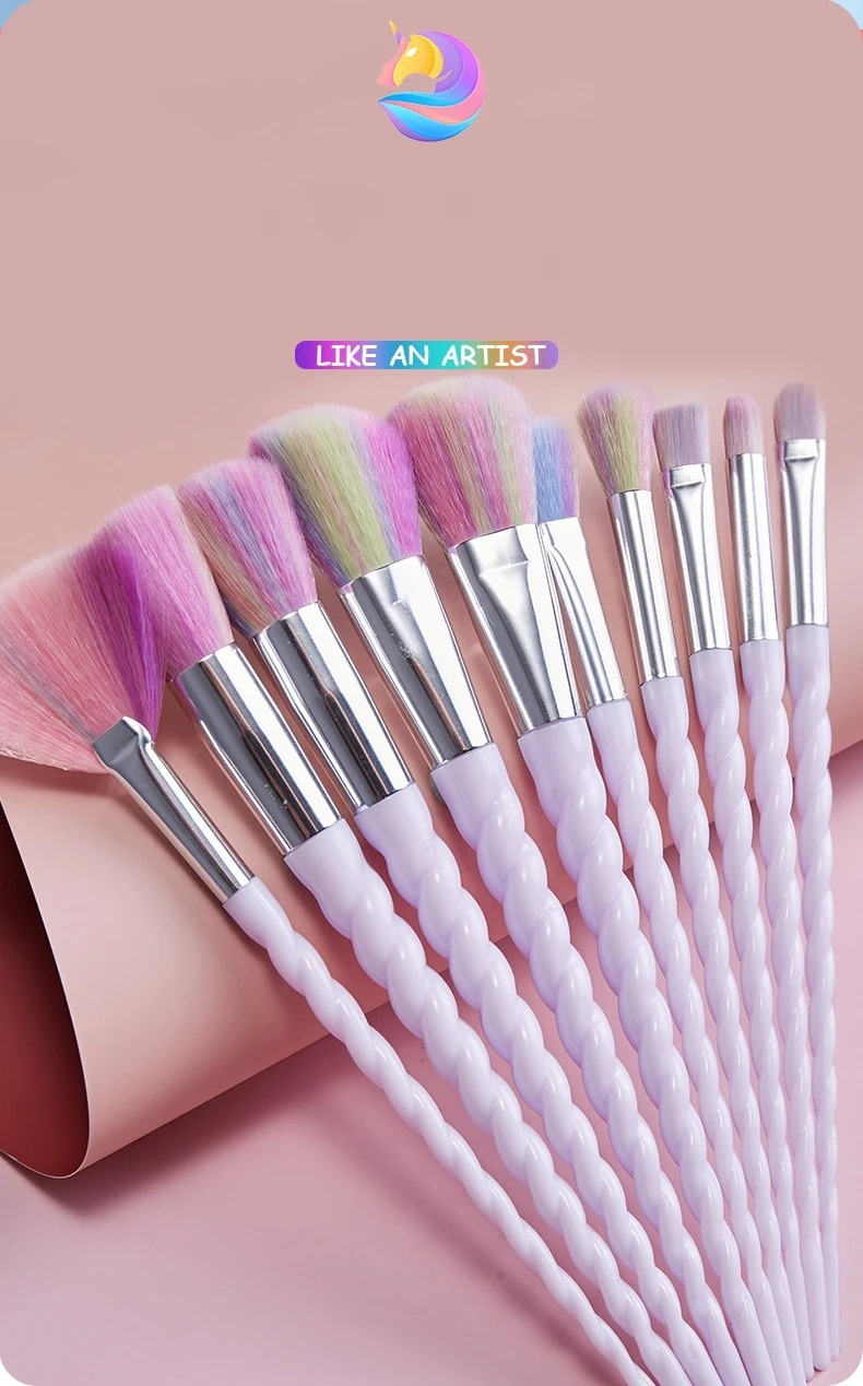 Description Picture 3 of item10pcs Makeup Brushes Set Soft Hair Foundation Brush Powder Blush Contour Eyebrow Eyeshadow Women Cosmetic Blending Make Up Tools