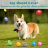 SCGK Bouncy Egg Dog Toys Funny Ball Squeaky Latex Bouncy Egg with Squeaker for Puppy Small Pet Dogs Soft Rubber Sound 3