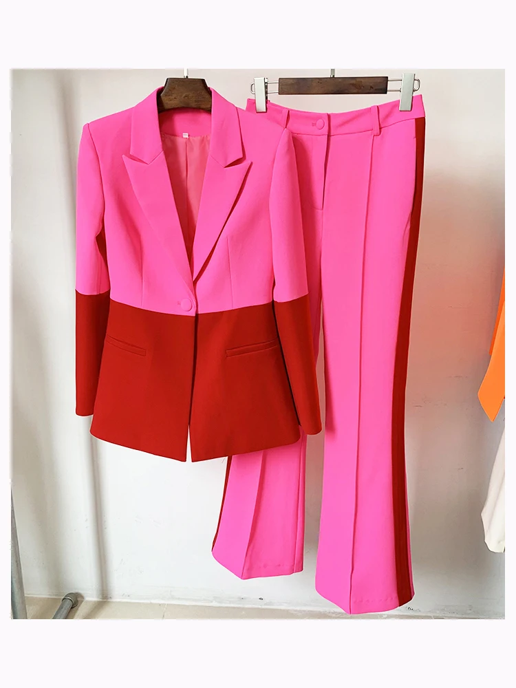 One/Two Button Jacket + H-line skirt Pants Set (3色) Amazon.com: Fashion Women Color Block 2 Piece Outfit Long
