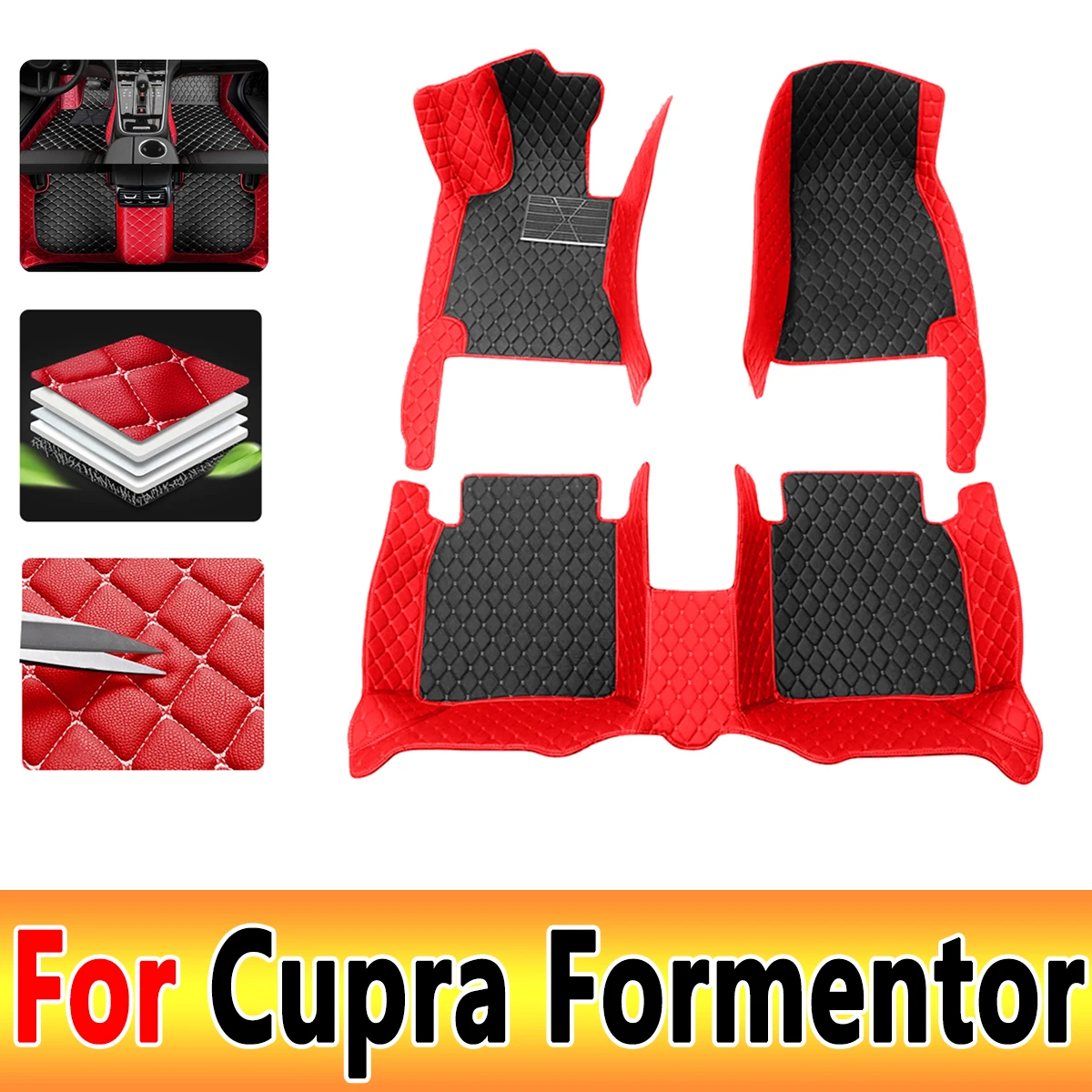 

Негибридные автомобильные напольные коврики для Cupra Formentor 2021 ~ 2023, водонепроницаемые защитные коврики, коврики для автомобиля, напольные аксессуары для автомобиля