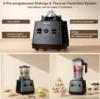 Smoothies Blenders, PRASKY Max.2400Watts/1000Watts Blender and Grinder Combo 25000RPM Powerful Kitchen Blen 4