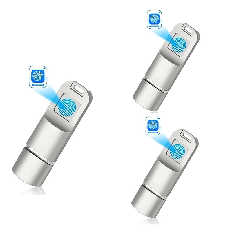 Fingerprint USB3.0 Flash Drive 128G Accurate Identificaiotn Privacy Management Key