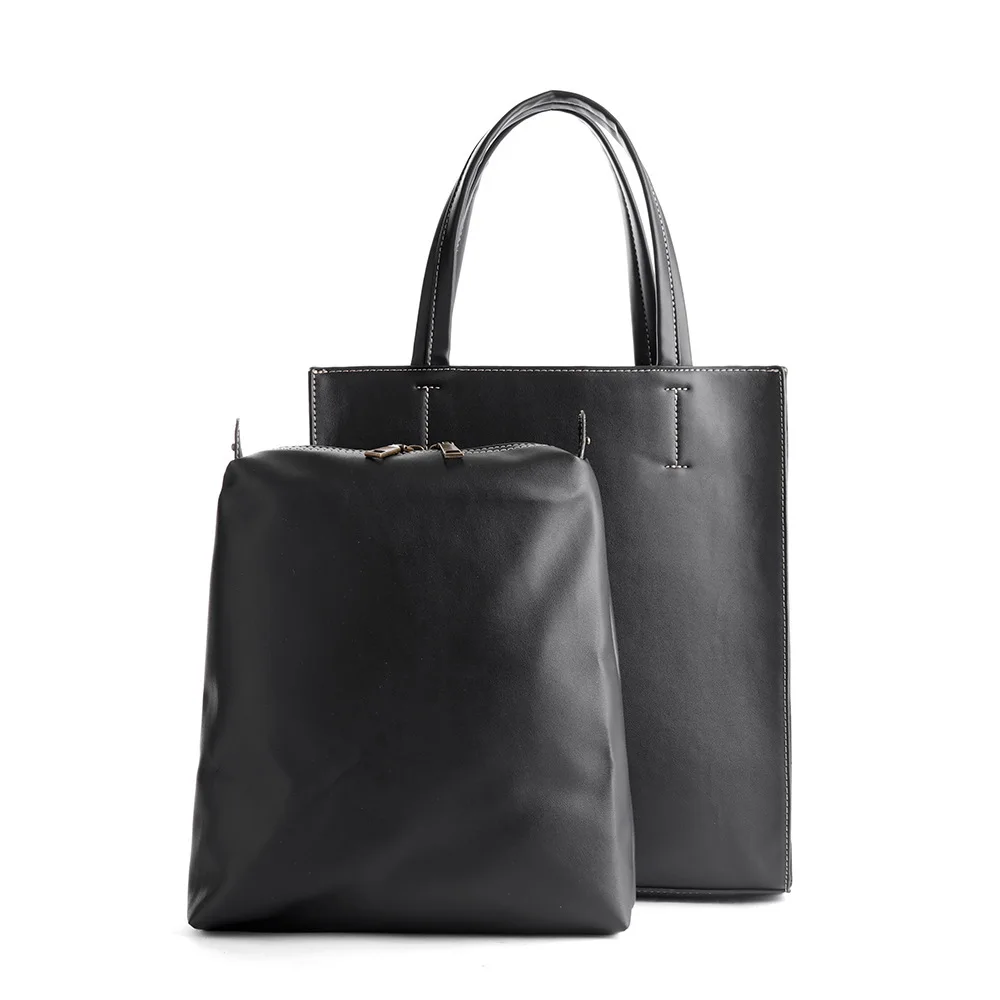 Men's Vertical Large Capaci Handbag Faionable mat Commuter Busin Laptop Bag with Sub-bag Soft PU Material maletin cuero hombre