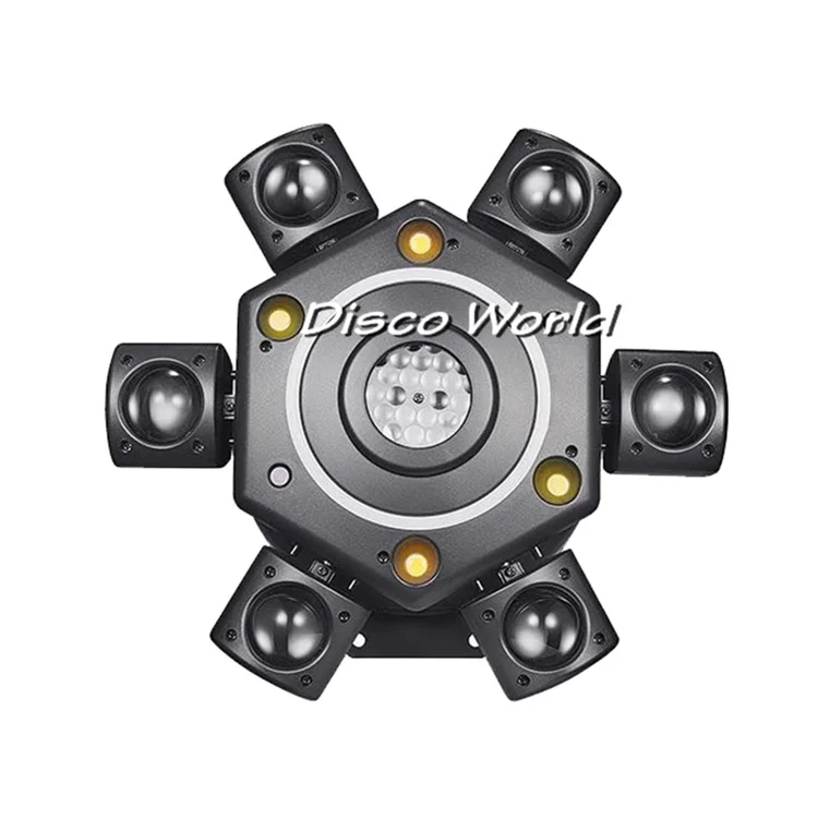 Leistungsstarke 6-Arme Moving Head Strahl Licht Fernbedienung Bunte Streifen Strobe Laser DMX Bühnenbeleuchtung Für DJ Disco Party Club – Detail 1