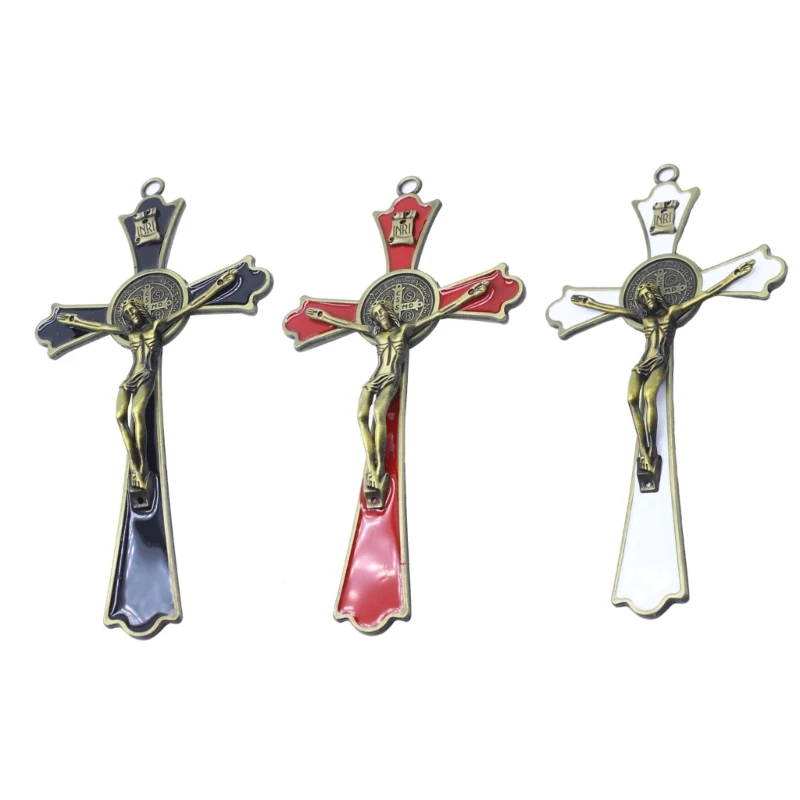 

Metal Cross Pendant Charm Praying Cross Ornament Pendant for Car Auto Rear Mirror Decoration Ornament Supplies