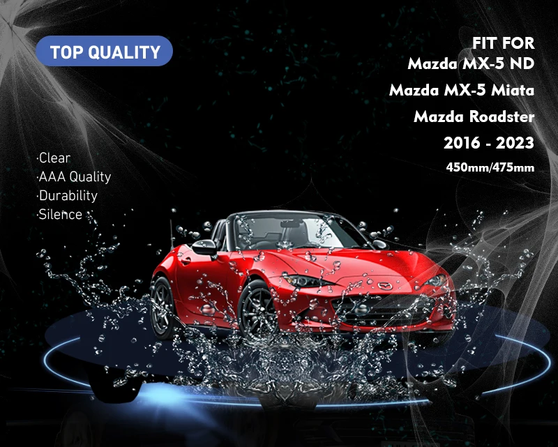 Auto Front Wischer Klingen Set Für Mazda MX-5 ND MX5 Miata Roadster 2016-2023 Windschutzscheibe Pinsel Windschutzscheibe Fenster Abdeckung 2019 2018 – Detail 1