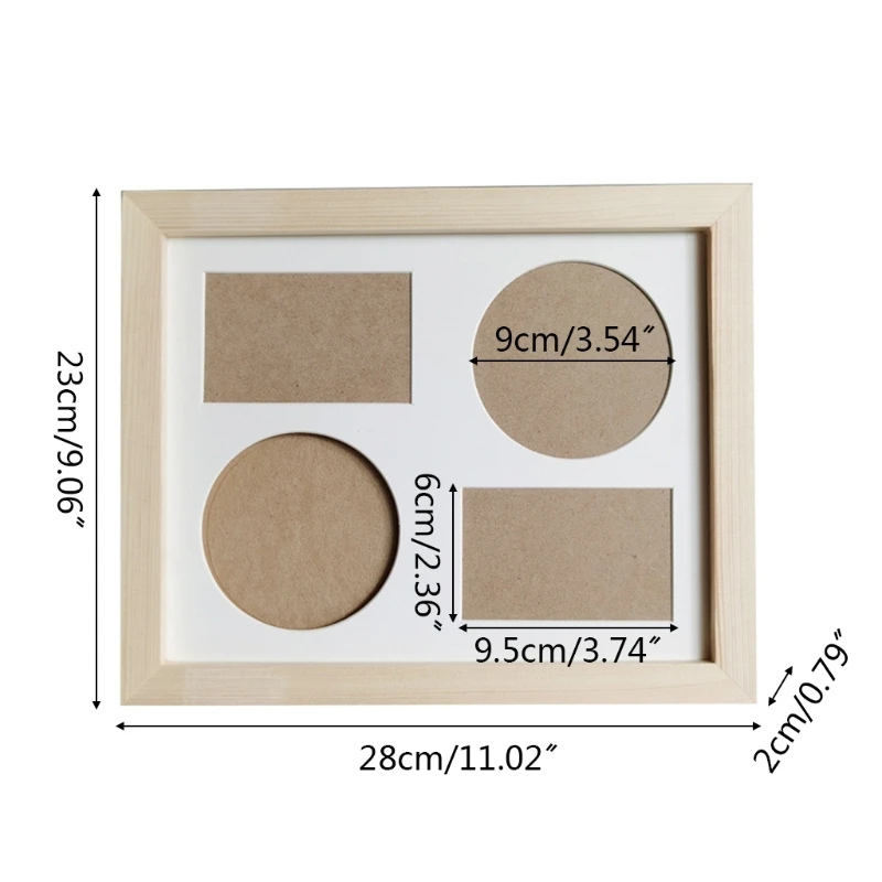   손 자국 발자국 나무 그림 프레임 사진 장식품  생일 기념품 샤워 선물 40JC