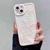 Pink Butterfly Pattern Phone Case For iPhone 16 14 13 12 11 15 Pro Max 7 8 Plus XS XR X SE 2022 Personalized Border Soft Cover 2