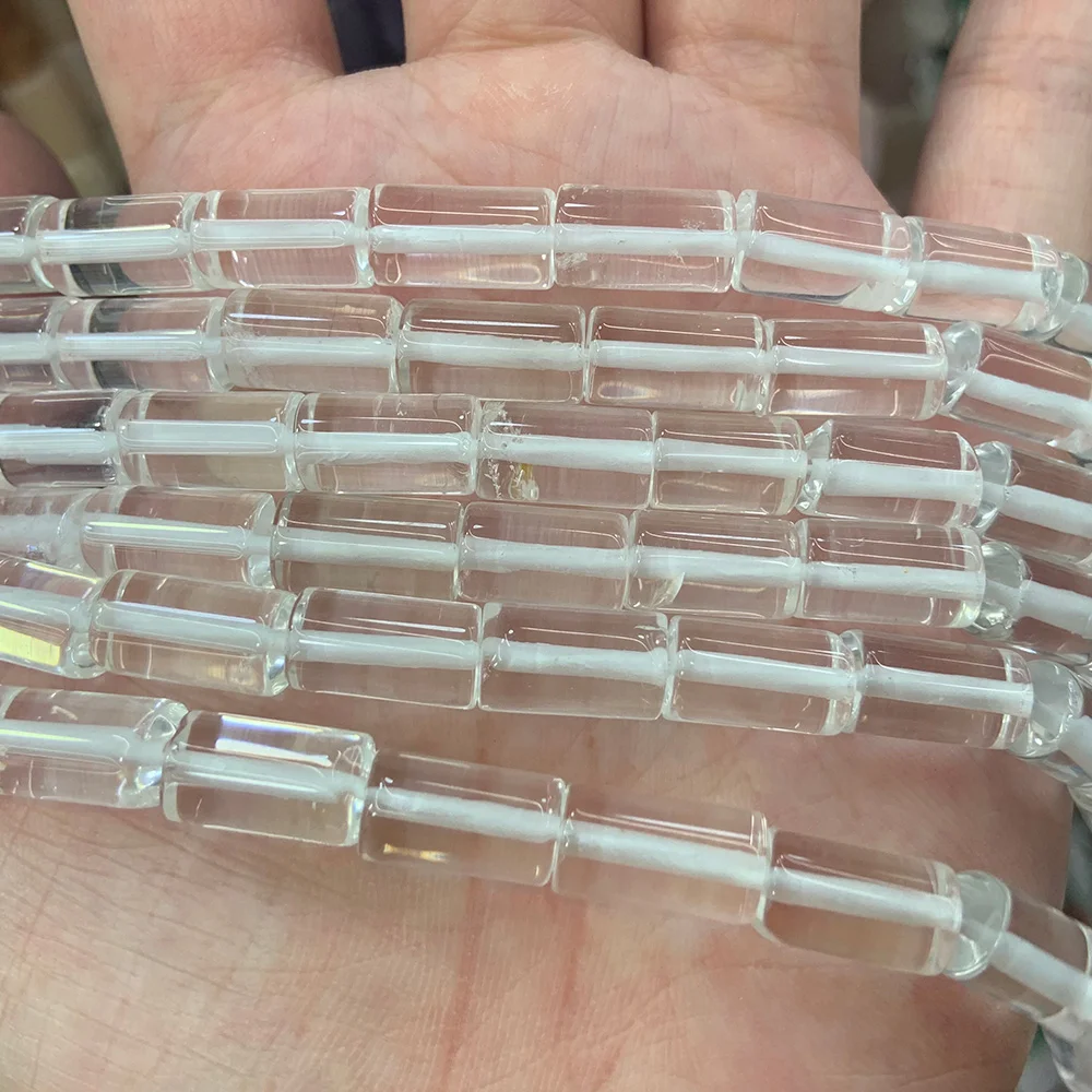 

Натуральный Белый Рок Кварц бусины 15 "нерегулярные палочки колонна DIY свободные бусины для изготовления ювелирных изделий бусы ожерелье браслет подарок