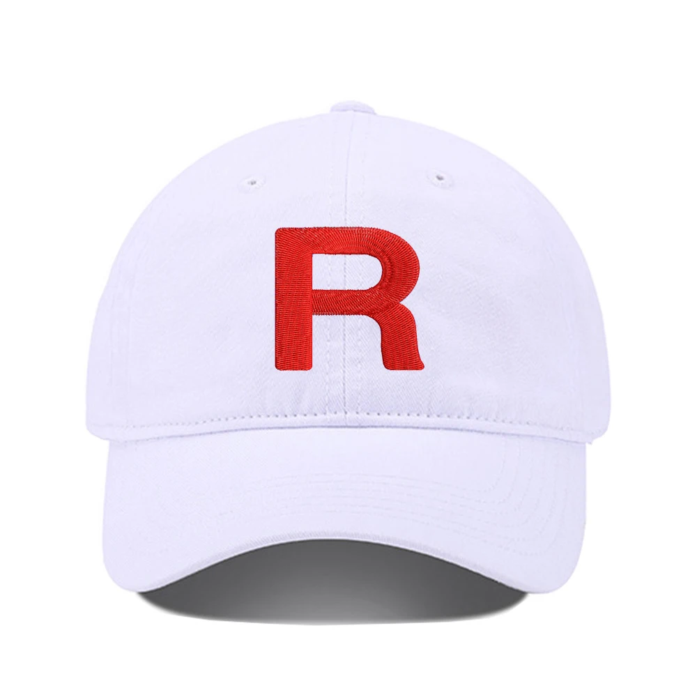 Lyprerazy Baseball Caps Team Rocket Unisex Embroidery Baseball Cap Washed Cotton Embroidered Adjustable Cap 6