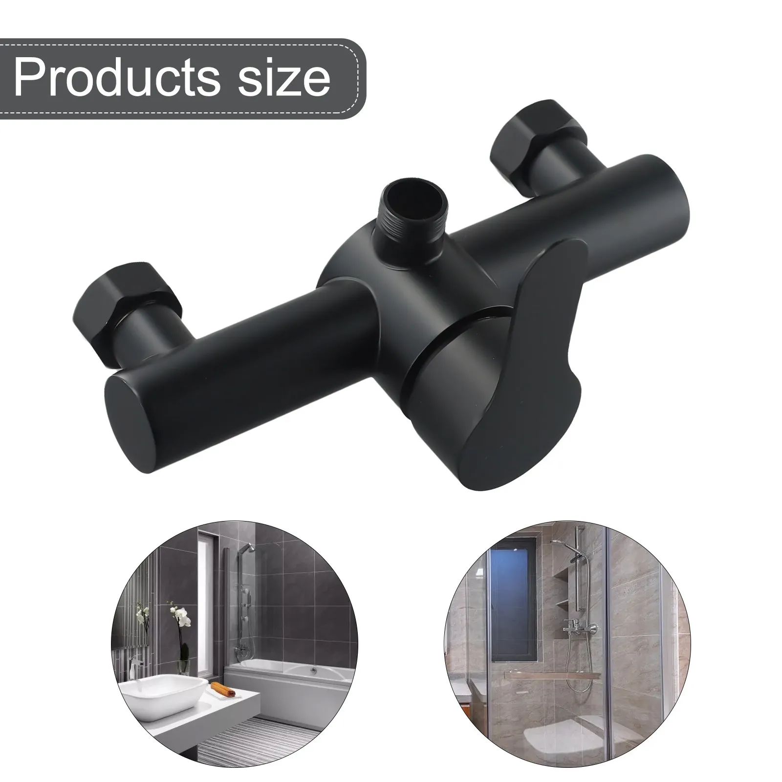 

1Pcs Shower Faucet 304 Stainless Steel Black G1/2 Inch Hot Cold Water Regulator Lifting Type Wall-mounted Lifting Type Decor