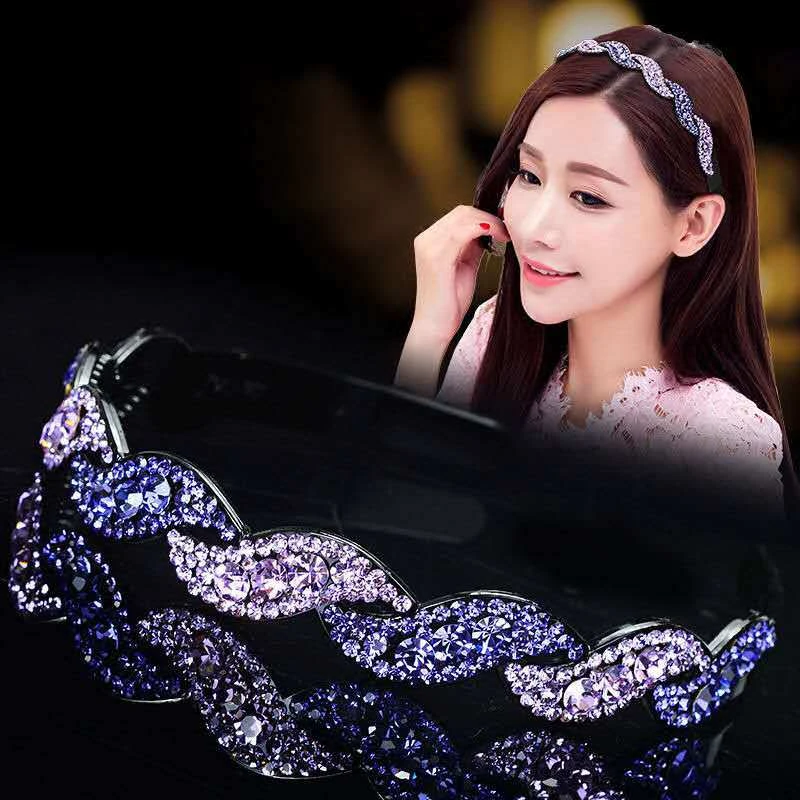 New Rhinestone Hairband Woman Pearl Rhinestone Headband Headband