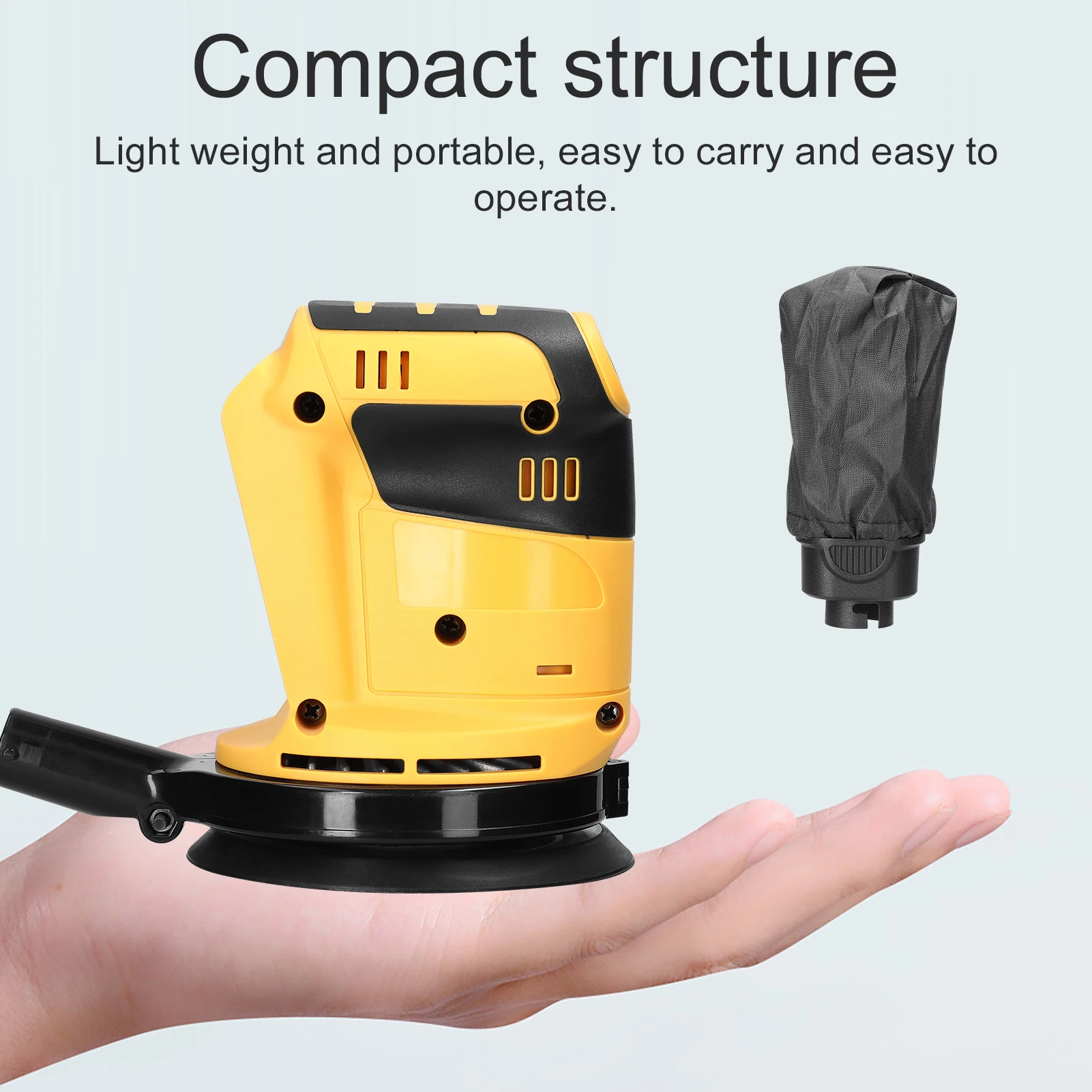 125 mm Orbital Sander Car Polisher Wood and Metal Polisher For Dewalt/Makita Battery Rechargeable Electric 2