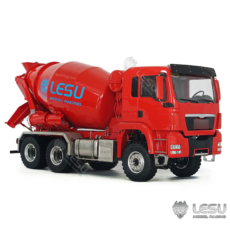 LESU 6X6 Metal RC Mixer Truck 1/14 for Man Radio Agitating Lorry Concrete Car Truck-Mounted Mixer Sound Light Vehicles Th20595 2