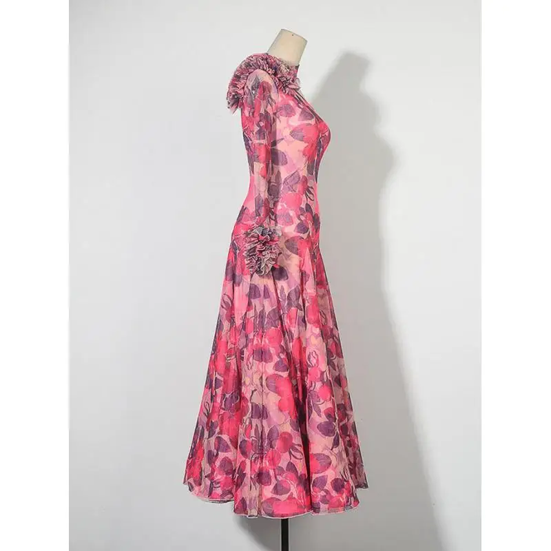 Woman Ballroom Dance Competition Dress Waltz Standard Dress