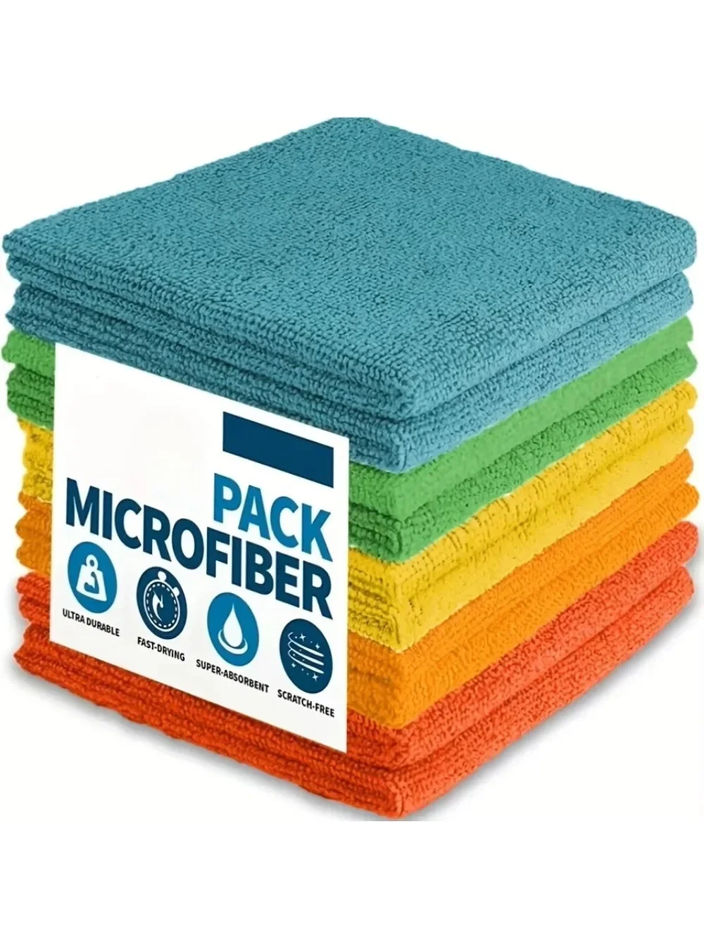 Ultra Absorbent Microfiber Cleaning Cloths - Streak-Free for Outdoor, Bathroom, Kitchen & Patio