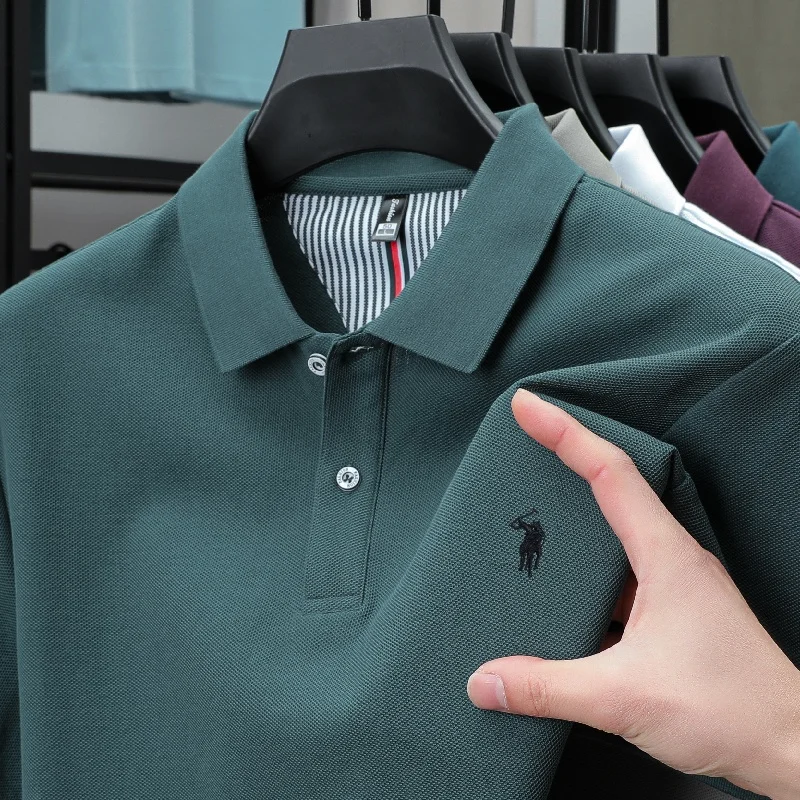 Polo da Uomo Estivo 100% Cotone con Ricamo Pony Paul, Elastico, Traspirante e Confortevole, Top Corto alla Moda - immagine 4