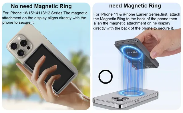 APEKX Écran Magnétique Pour Selfies Vlog 5" Pour IPhone