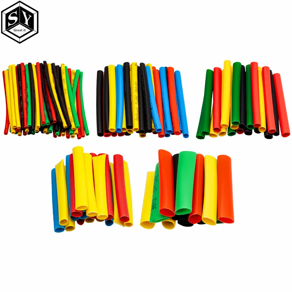 Heat Shrink Tubing 127PCS 164PCS 328PCS Car Electrical Cable Tube kits Heat Shrink Tube Tubing Wrap Sleeve Assorted 8 Sizes Mixed Color