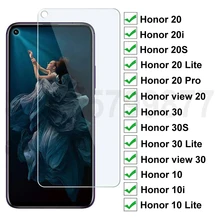 

9D Protection Glass On For Huawei honor View 20 30 20S 30S Tempered Screen Protector For Honor 30 20 10 Lite 10i 20i Glass Film