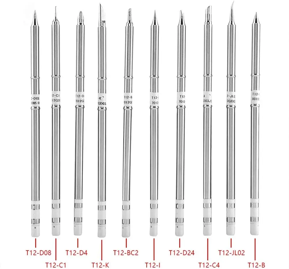 T12-C08 C1 C4 BC1 BC2 BCF1 BCF2 T12 Soldering Solder Iron Tips For Hakko FX951 DIY Soldering Station Kits Welding Tools soldering iron soldering iron kit soldering iron set