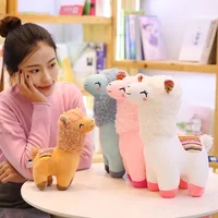 25cm Smile Alpaca Llama Plush Animals Toy Cute Stuffed Doll Household Throw Pillows Home Decoration Kids Toys Birthday Gifts 5