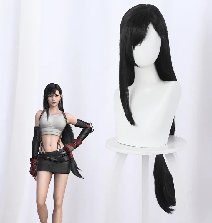 

Final Fantasy VII FF7 Tifa Lockhart Cosplay Wigs Heat Resistant Synthetic Hair