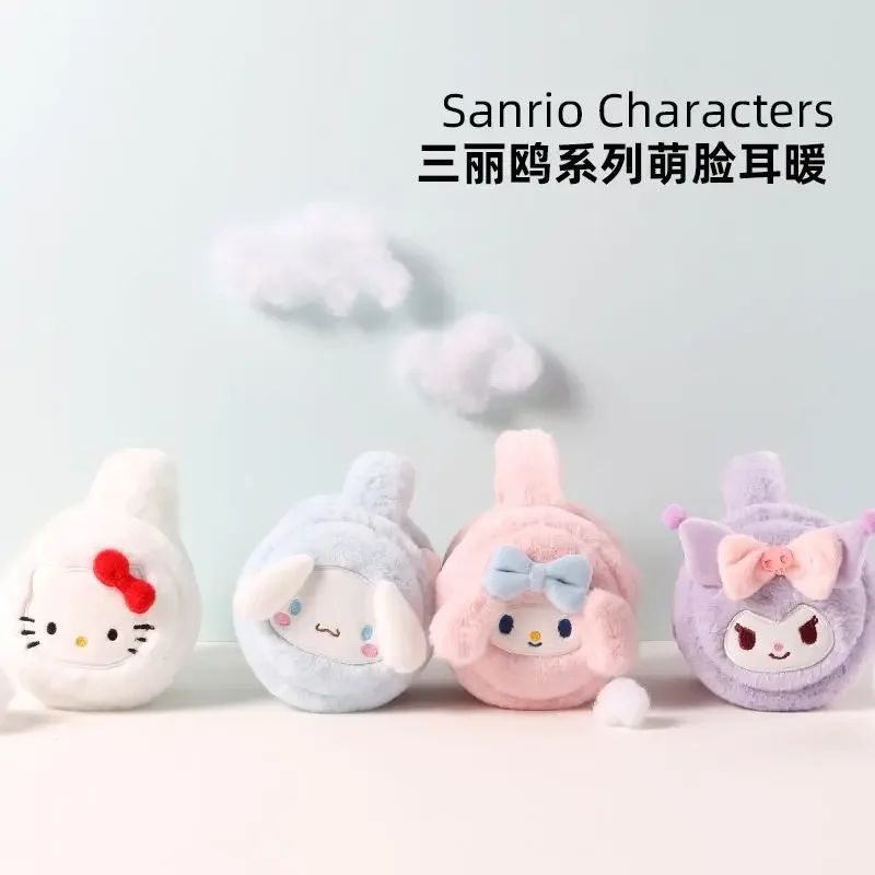 

Sanrioed Cinnamorolls Earmuffs Kuromi Beauty Kawaii Cartoon Outdoor Wind Protection Ear Warming Soft Padded Plush Toys Girls