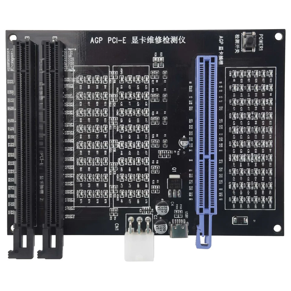 AGP PCI-E X16 Dual-Purpose Socket Tester Display Image Video Card Checker Tester Graphics Card Diagnostic Tool Qeufjhpoo I.119295942