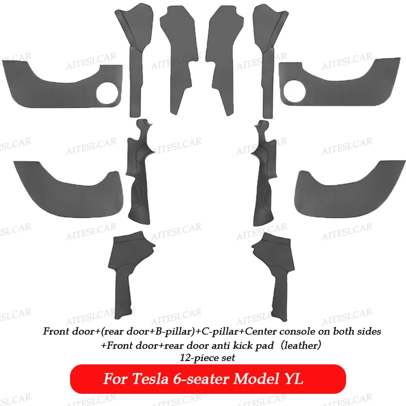 8-Piece Door Sill Protector Set - Anti-Kick Entry Cover Pads and Mats for Enhanced Vehicle Protection
