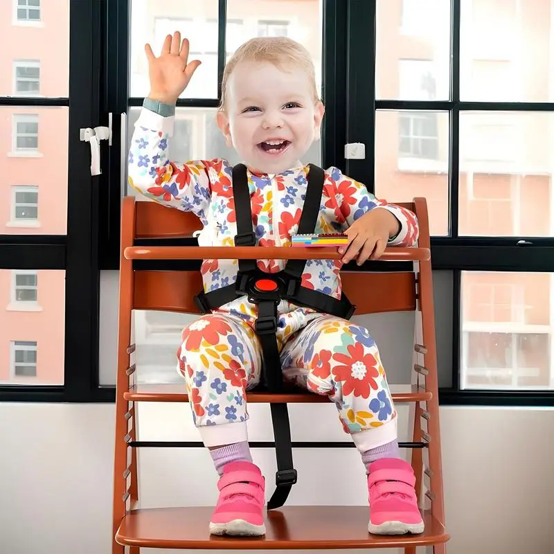 Baby High Chair 5 Point Harness Anti-slip Seat Belt For Toddler Adjustable High Chair 5 Point Harness Seat Protection Belt For