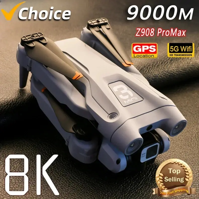 Drone Quadcopter Z908 Max 8K Professional 4K HD ESC Camera Brushless Motor Optical Flow WIFI FPV Obstacle Avoidance Folding Rc