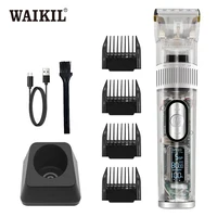 WAIKIL Men's Transparent Electric Hair Clipper Fashion Professional Electric Push Clipper USB Charging Cordless Trimmer Styling 1
