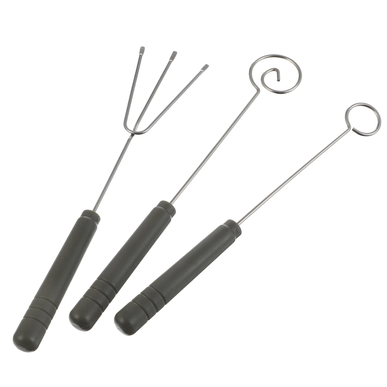 

3 Pcs Cross Chocolate Dipping Spoon Fruit Decor Baking Supplies Stainless Steel