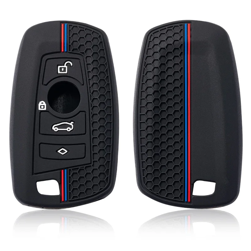 실리콘 자동차 리모컨 키 케이스 커버 쉘 홀더 BMW F30 F20 F10 F18 F22 F01 X3 X4 F06 F02 M3 M5 자동차 액세서리